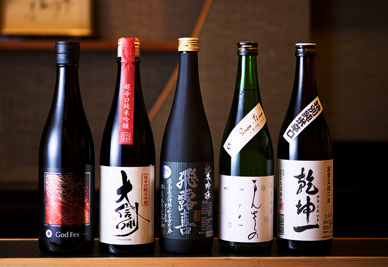 日本酒ボトル集合